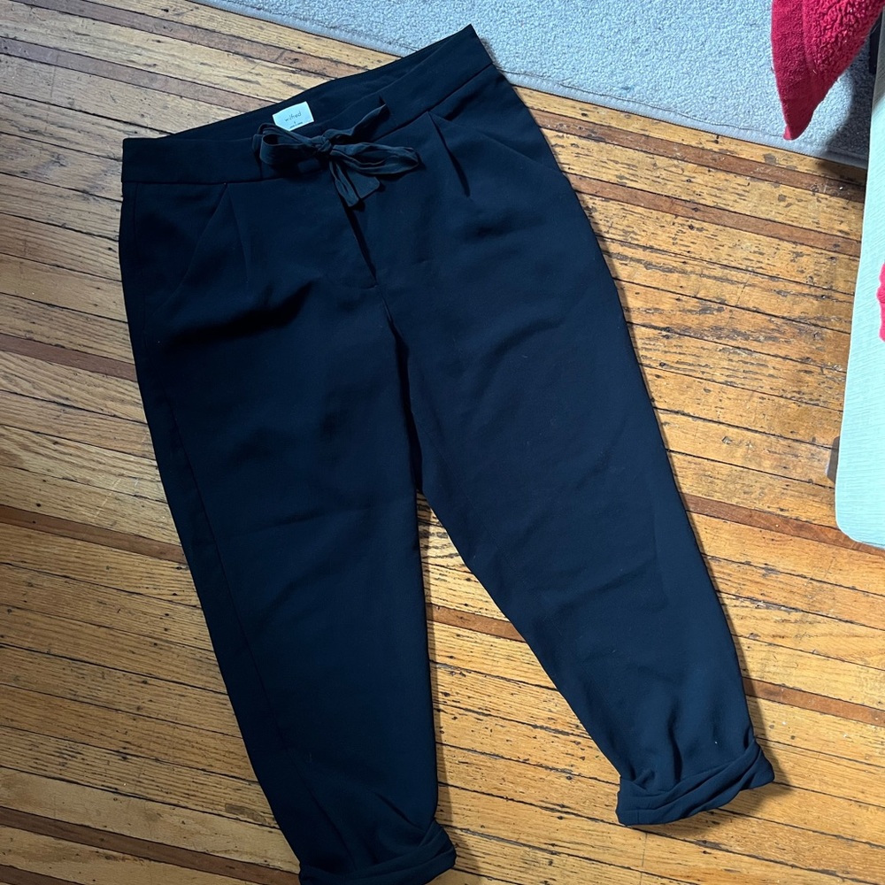 Aritzia/Wilfred Tie Waist Dress Pants | Black, Sz. S
